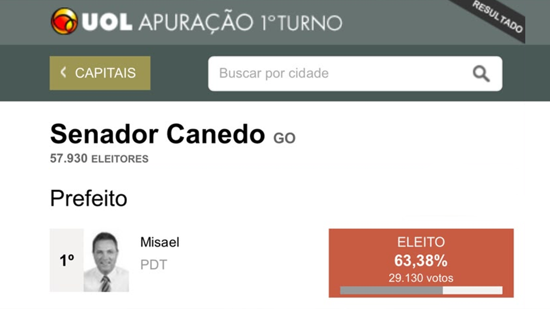 Misael Oliveira 2012 - Prefeito Eleito