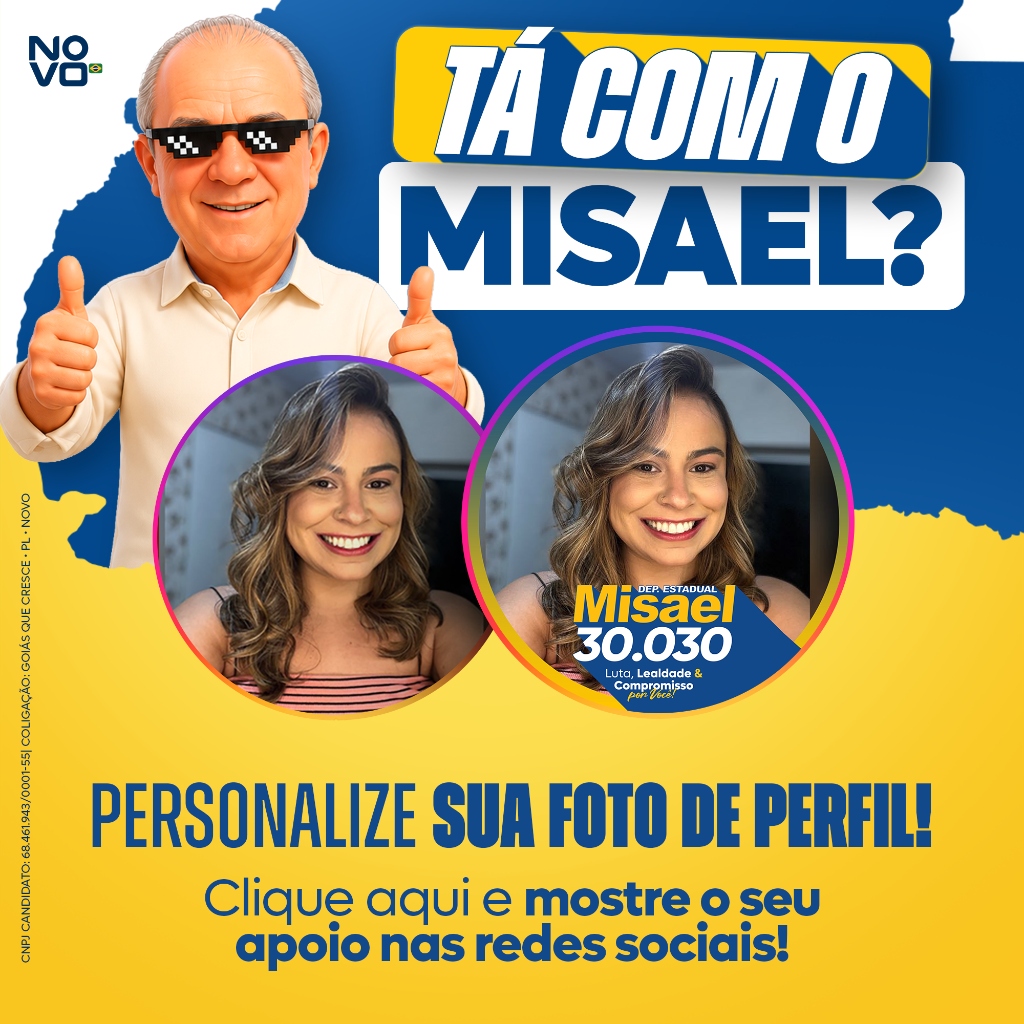 Tá com o Misael? Personalize sua foto de perfil!